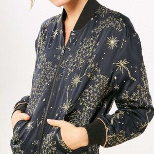 Silence + Noise Embroidered Bomber Jacket